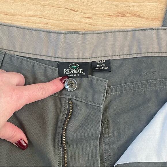 Red Head Cargo Pants in Olive Green Men’s Size W36 X L34 Great Condition - Picture 6 of 10